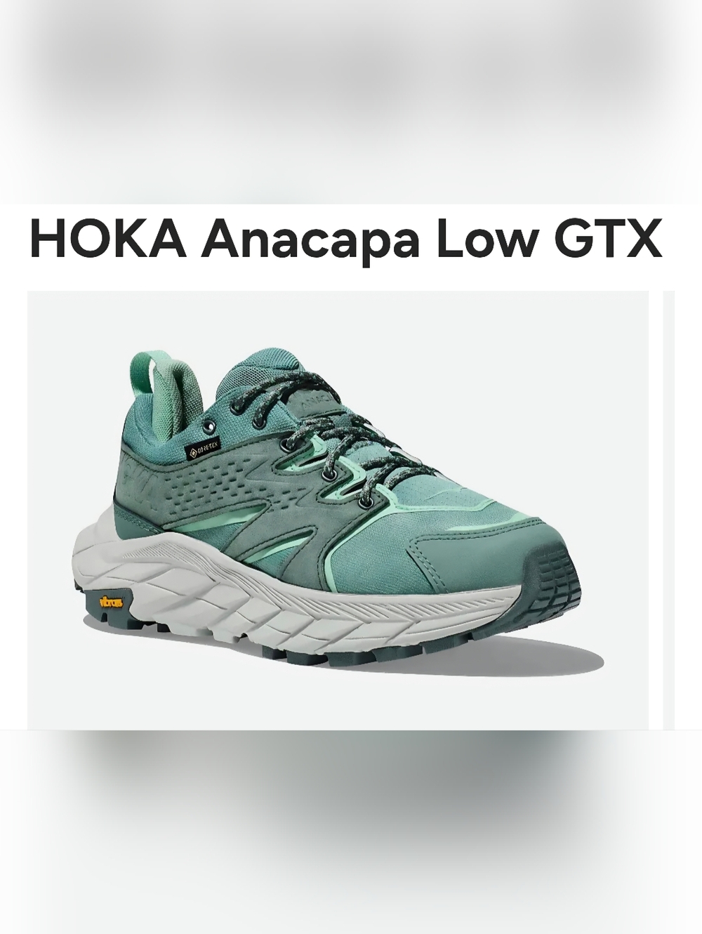 Hoka Anacapa Womens Grey and Light Blue Trail Sneakers Size 6B